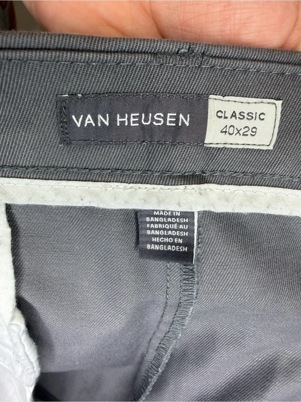 Van Heusen Men's Dark Gray Chino Pants
